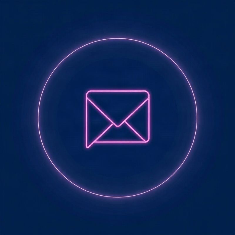 Ilustração minimalista de balão de conversa e envelope em fundo indigo